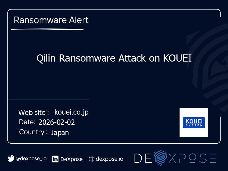 Qilin Ransomware Attack on KOUEI
