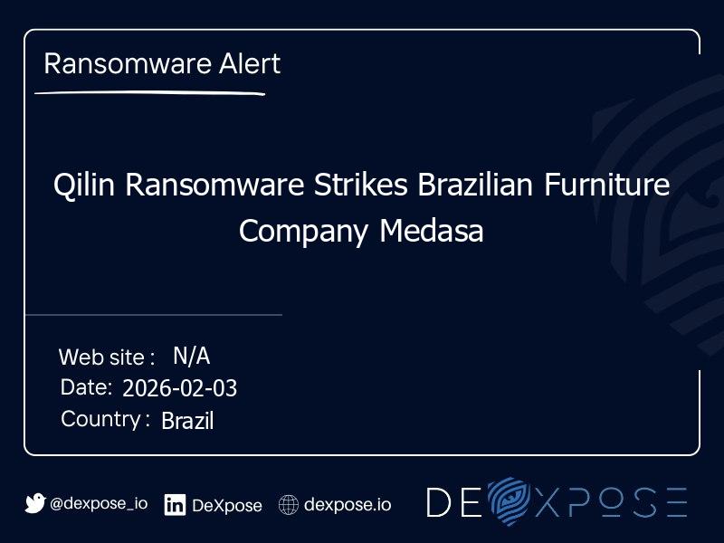 Qilin Ransomware Strikes Brazilian Furniture Company Medasa