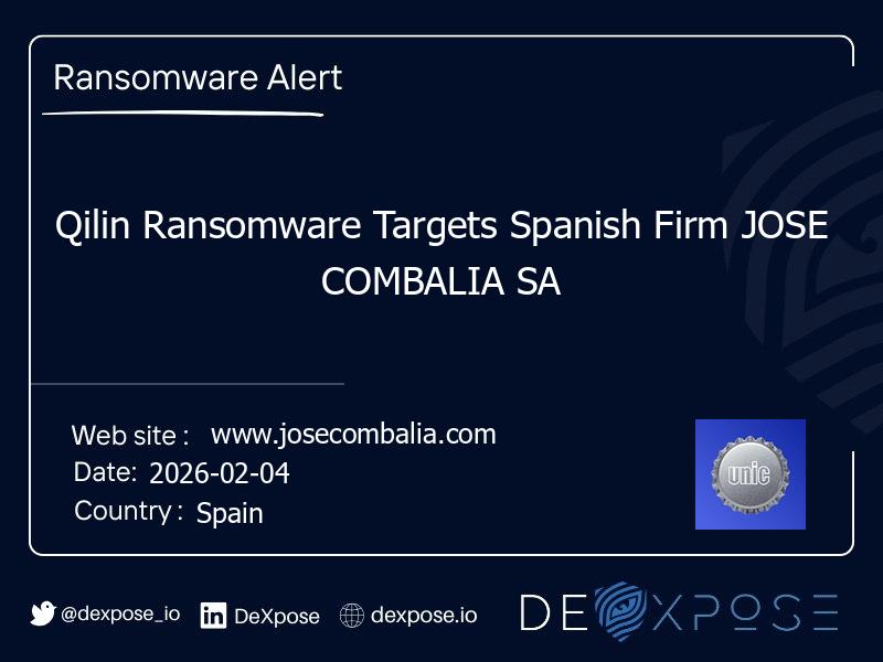 Qilin Ransomware Targets Spanish Firm JOSE COMBALIA SA