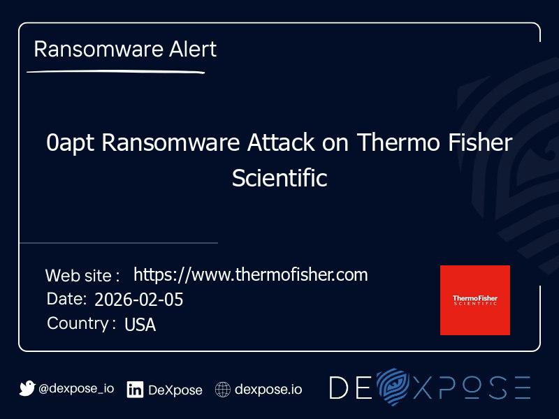 0apt Ransomware Attack on Thermo Fisher Scientific