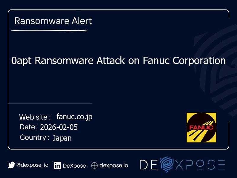 0apt Ransomware Attack on Fanuc Corporation