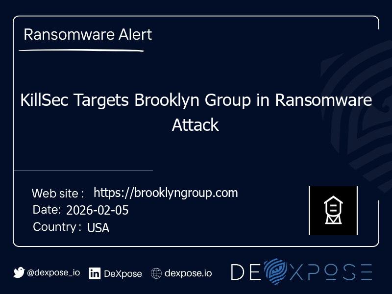 KillSec Targets Brooklyn Group in Ransomware Attack