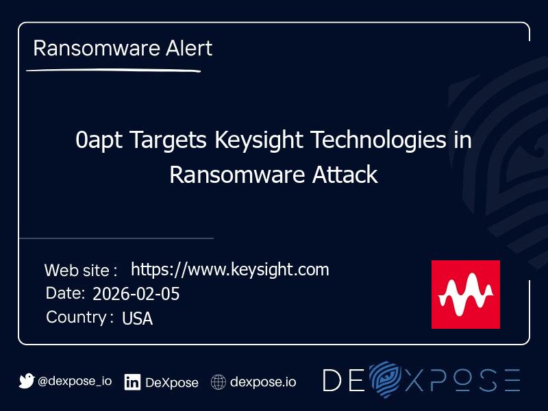 0apt Targets Keysight Technologies in Ransomware Attack