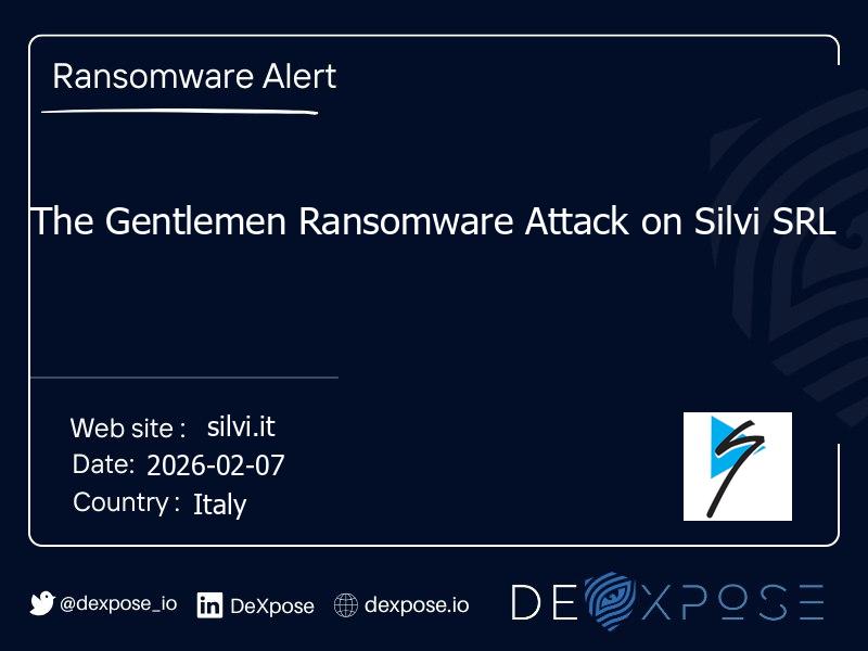 The Gentlemen Ransomware Attack on Silvi SRL