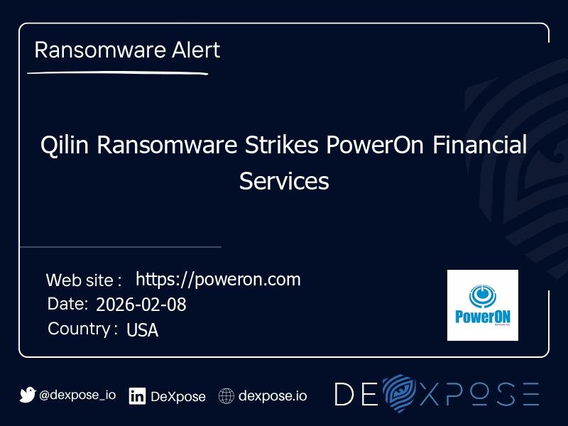 Qilin Ransomware Strikes PowerOn Financial Services