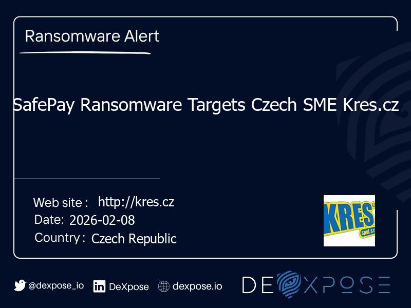 SafePay Ransomware Targets Czech SME Kres.cz
