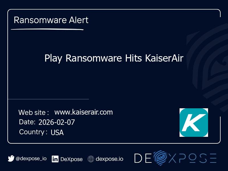 Play Ransomware Hits KaiserAir