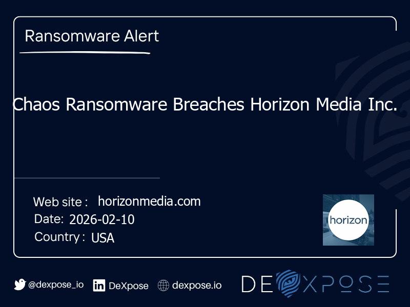 Chaos Ransomware Breaches Horizon Media Inc.