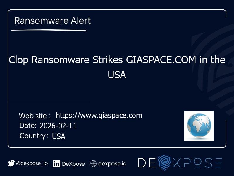 Clop Ransomware Strikes GIASPACE.COM in the USA