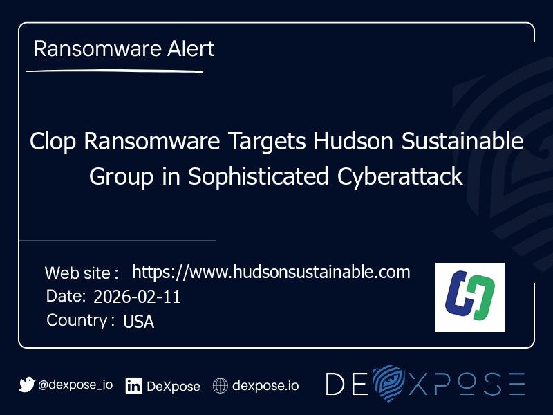 Clop Ransomware Targets Hudson Sustainable Group in Sophisticated Cyberattack