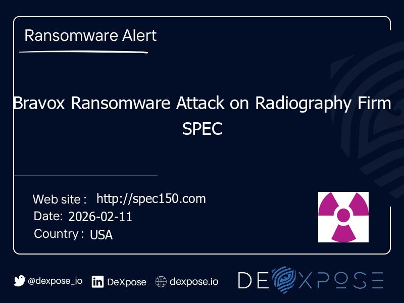 Bravox Ransomware Attack on Radiography Firm SPEC