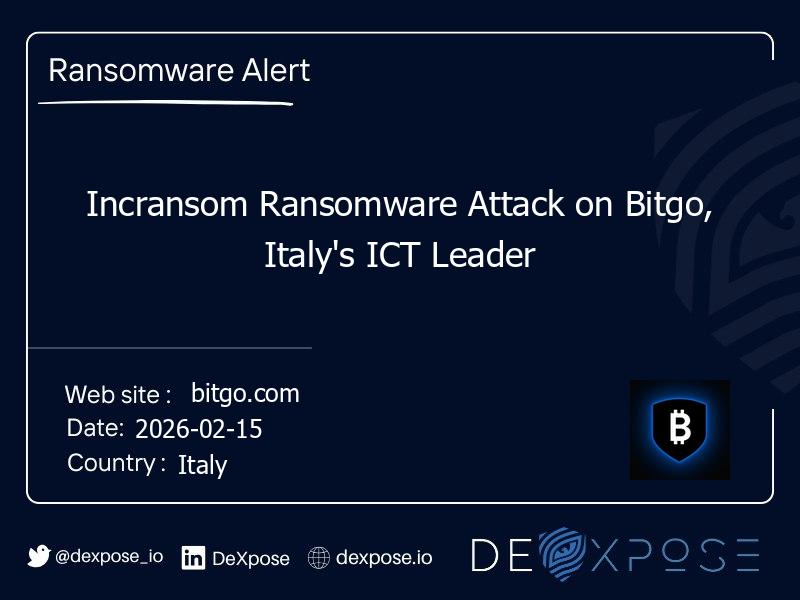 Incransom Ransomware Attack on Bitgo, Italy's ICT Leader