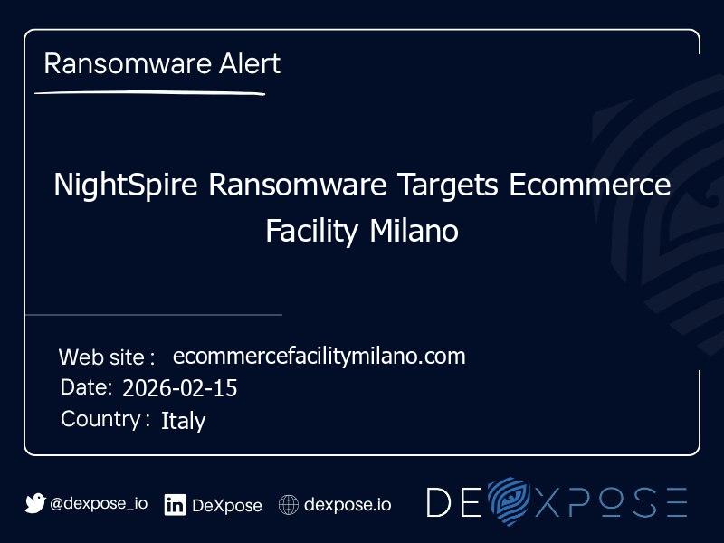 NightSpire Ransomware Targets Ecommerce Facility Milano