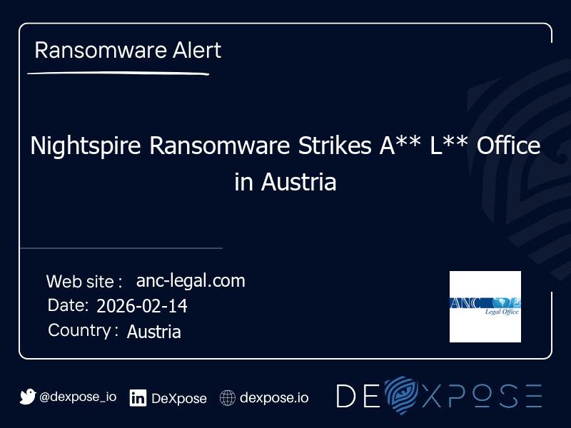 Nightspire Ransomware Strikes A** L** Office in Austria