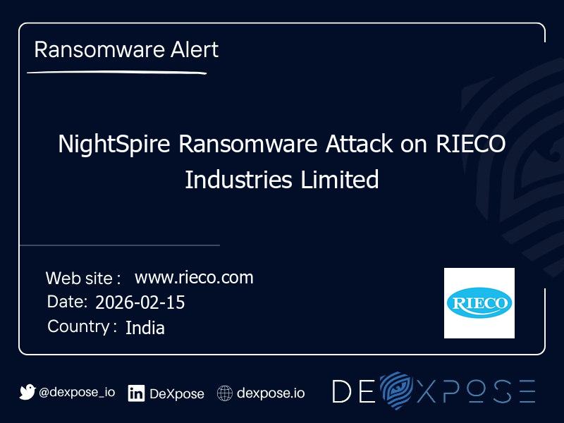 NightSpire Ransomware Attack on RIECO Industries Limited