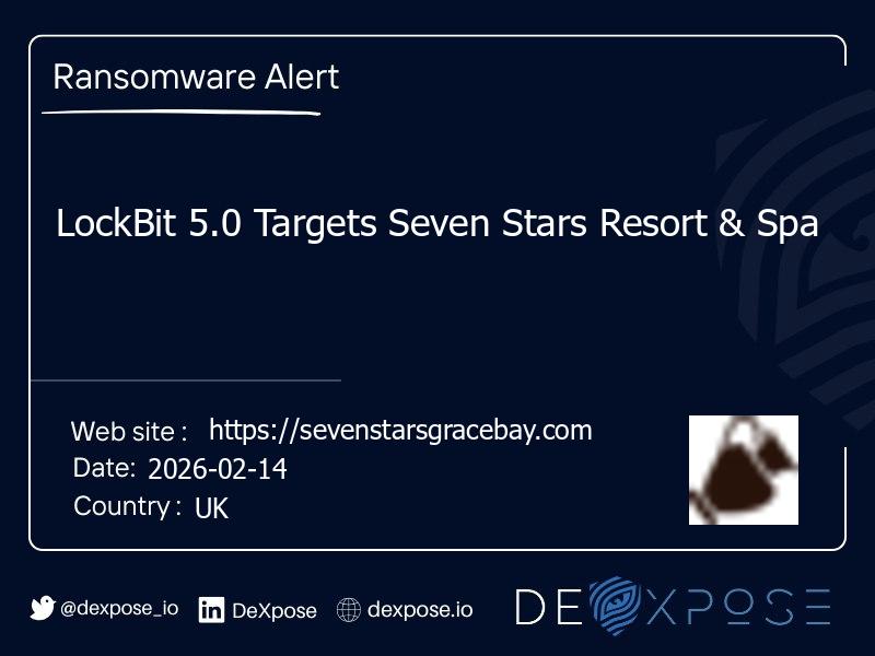 LockBit 5.0 Targets Seven Stars Resort & Spa