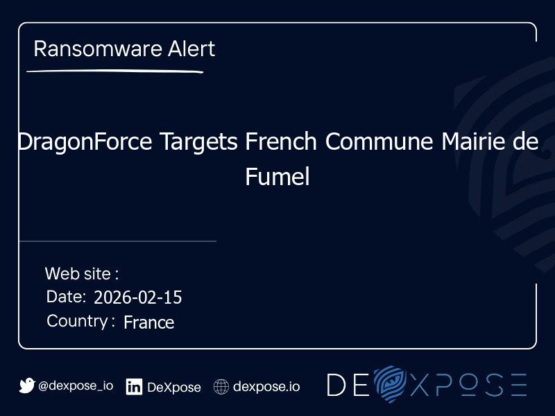 DragonForce Targets French Commune Mairie de Fumel