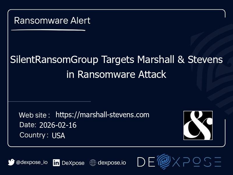 SilentRansomGroup Targets Marshall & Stevens in Ransomware Attack