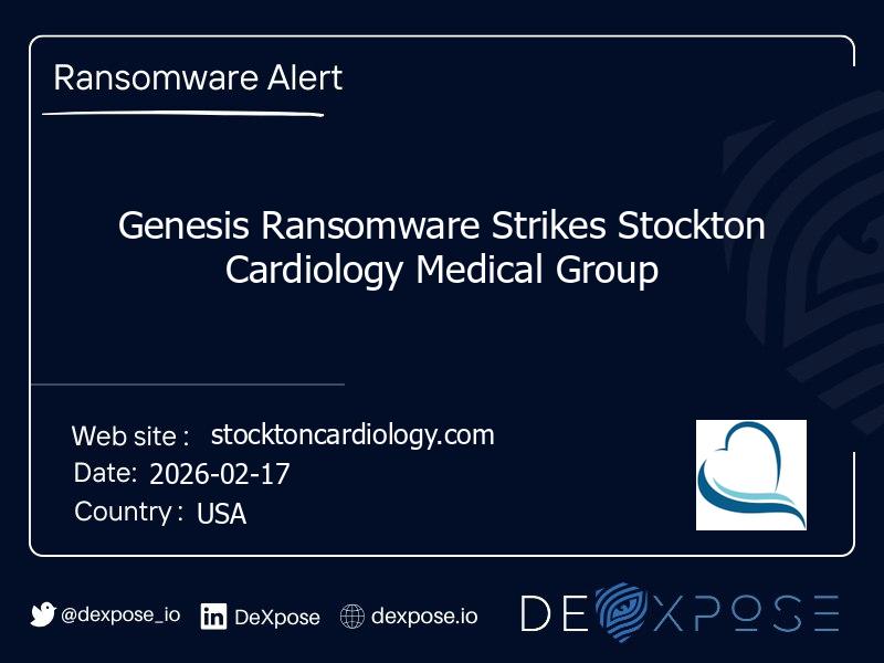 Genesis Ransomware Strikes Stockton Cardiology Medical Group