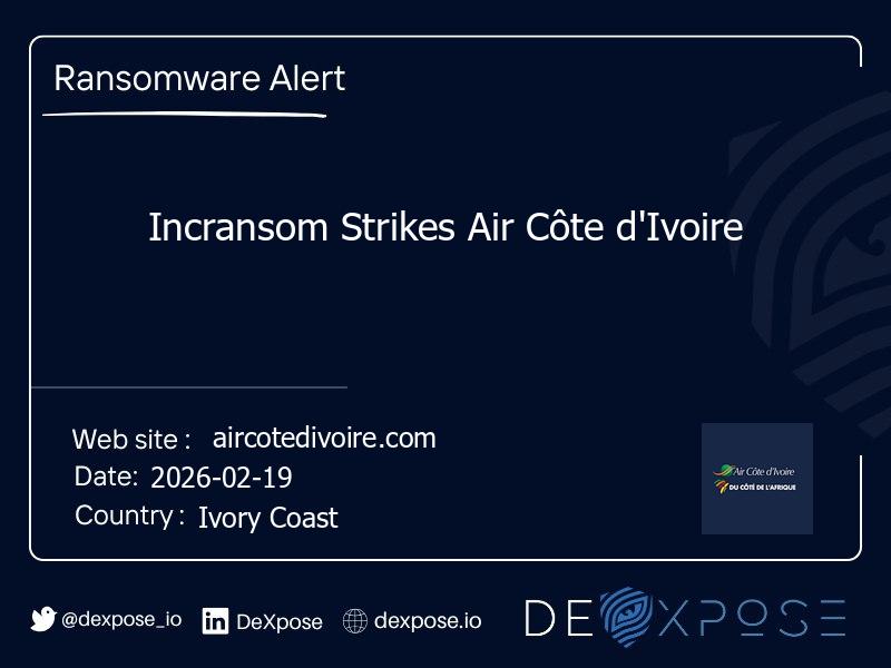 Incransom Strikes Air Côte d'Ivoire