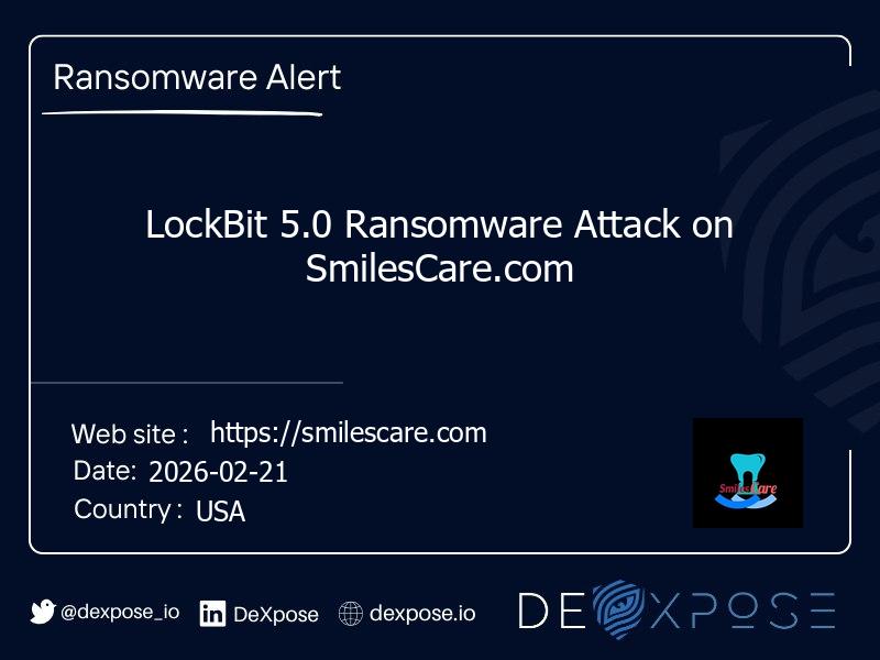 LockBit 5.0 Ransomware Attack on SmilesCare.com