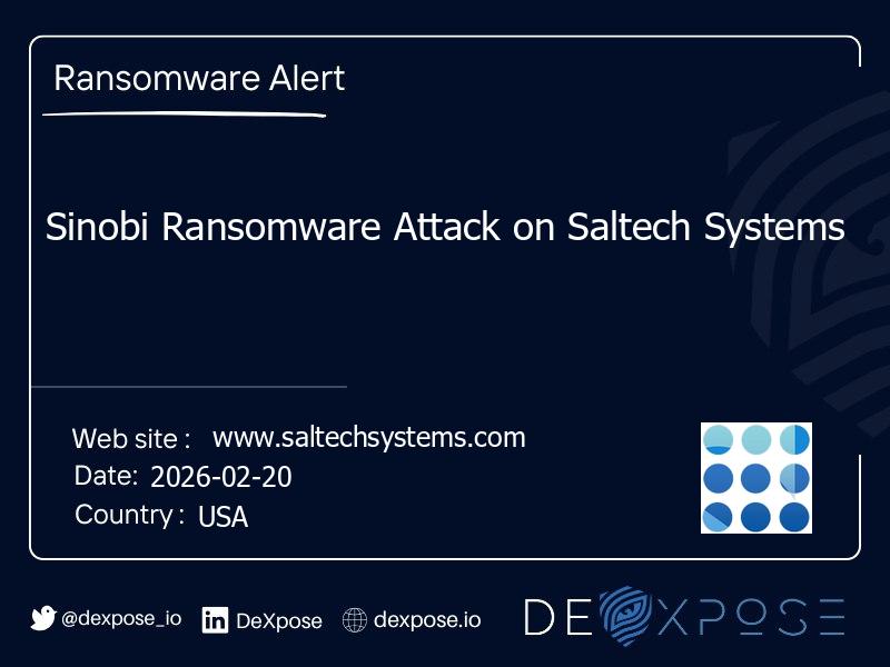 Sinobi Ransomware Attack on Saltech Systems