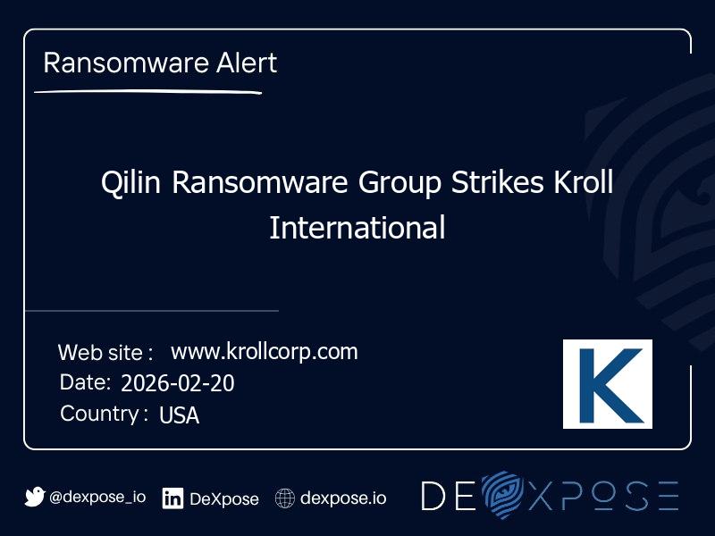 Qilin Ransomware Group Strikes Kroll International