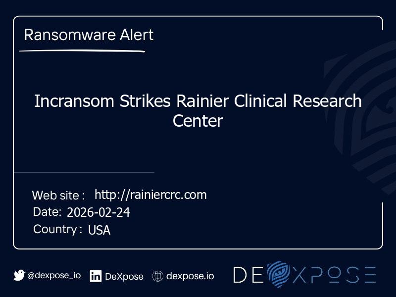 Incransom Strikes Rainier Clinical Research Center