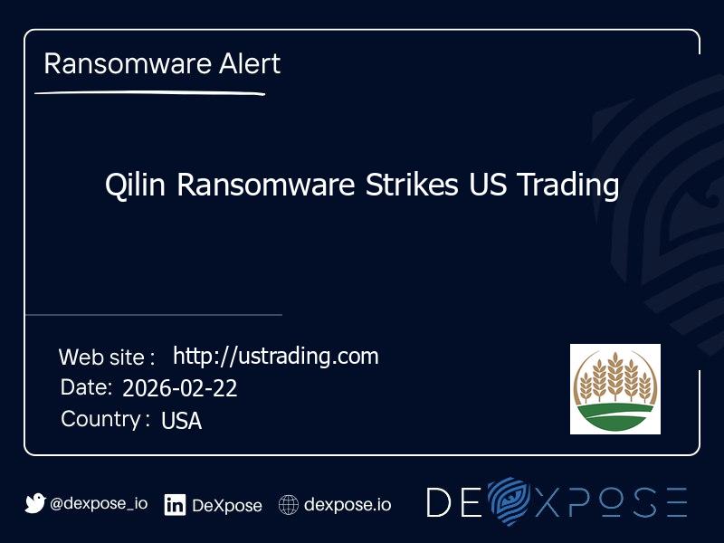 Qilin Ransomware Strikes US Trading