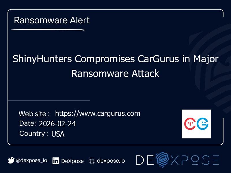 ShinyHunters Compromises CarGurus in Major Ransomware Attack