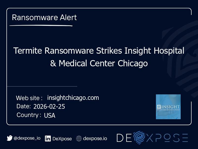 Termite Ransomware Strikes Insight Hospital & Medical Center Chicago