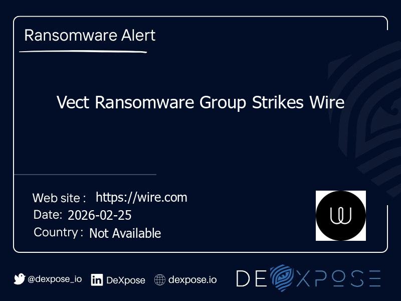 Vect Ransomware Group Strikes Wire
