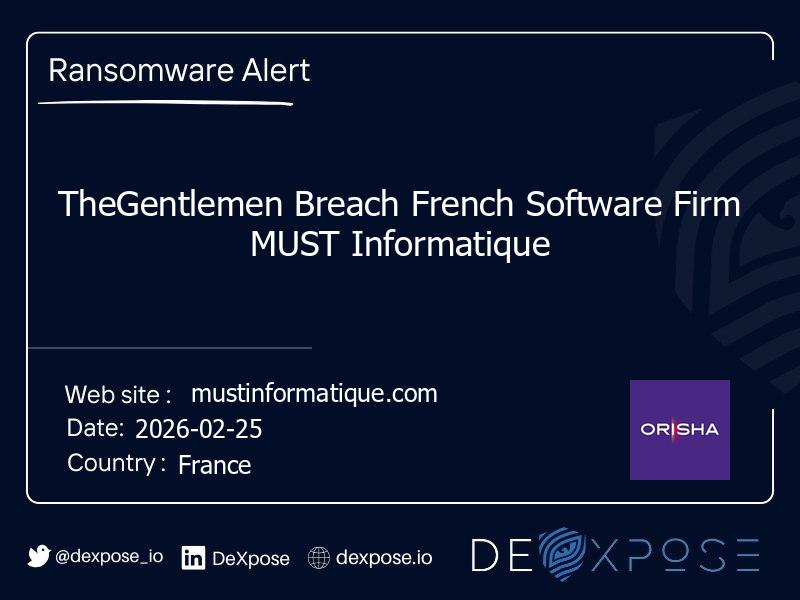 TheGentlemen Breach French Software Firm MUST Informatique