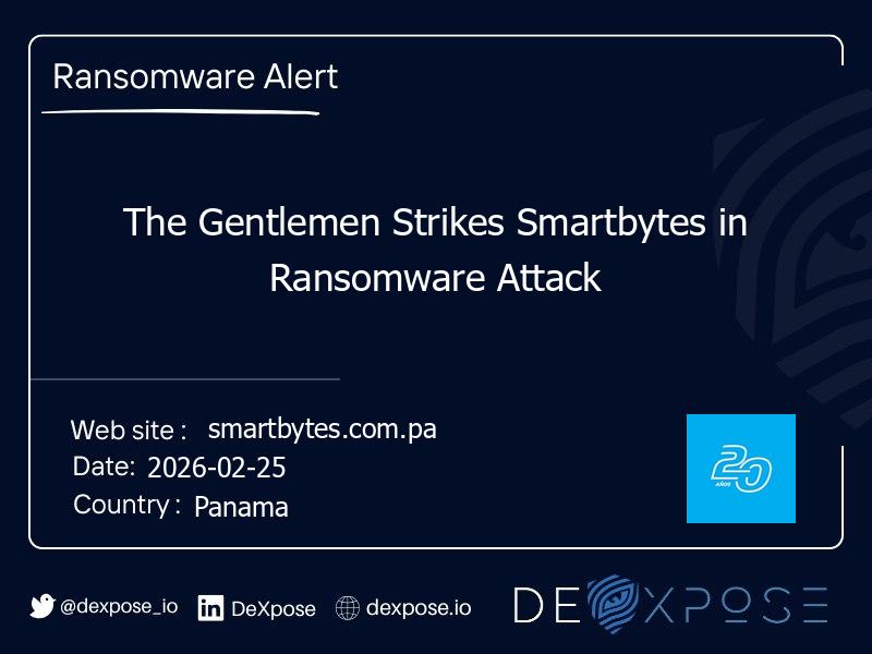 The Gentlemen Strikes Smartbytes in Ransomware Attack