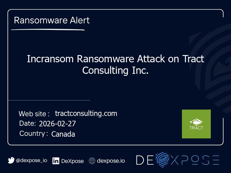 Incransom Ransomware Attack on Tract Consulting Inc.