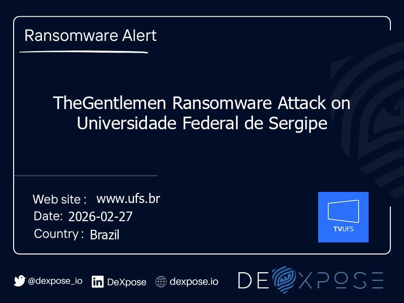 TheGentlemen Ransomware Attack on Universidade Federal de Sergipe