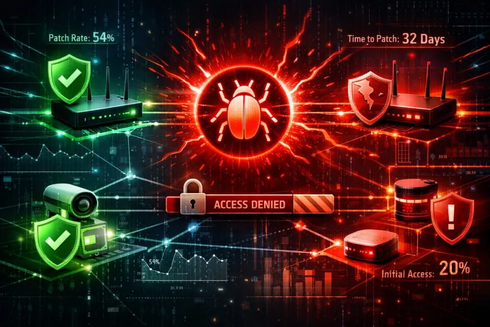 Vulnerability exploitation is rising, especially via edge infrastructure.