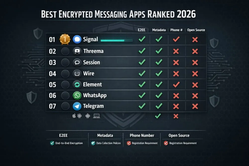 Best Encrypted Messaging Apps Ranked