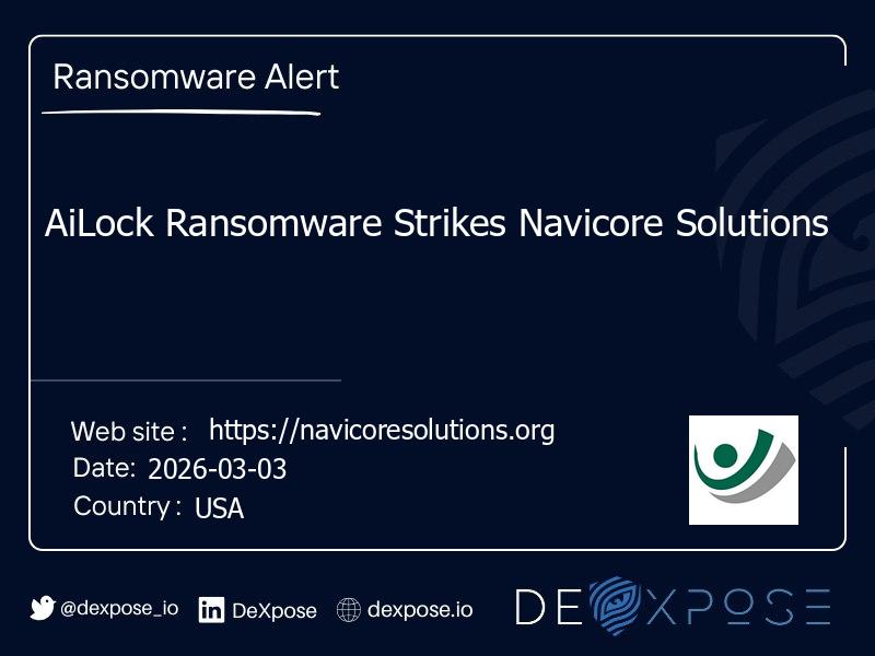 AiLock Ransomware Strikes Navicore Solutions