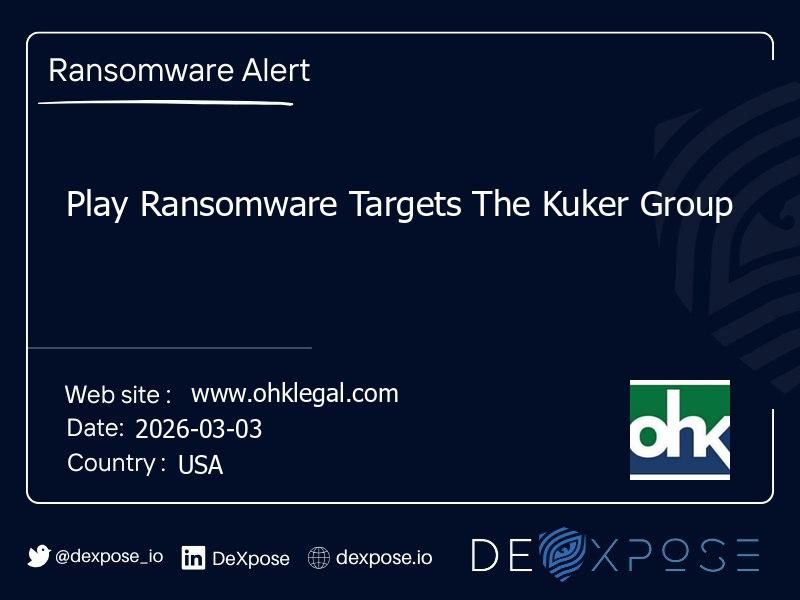 Play Ransomware Targets The Kuker Group