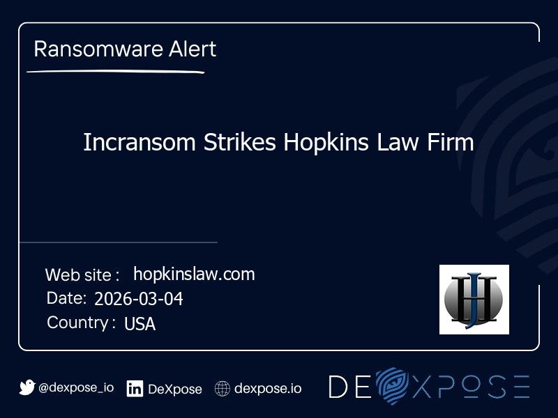 Incransom Strikes Hopkins Law Firm