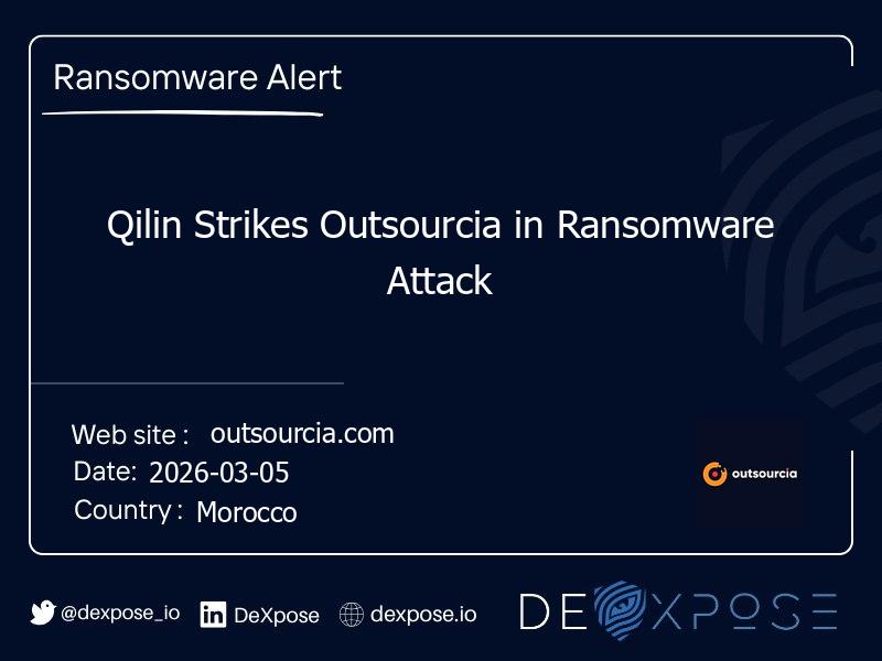 Qilin Strikes Outsourcia in Ransomware Attack