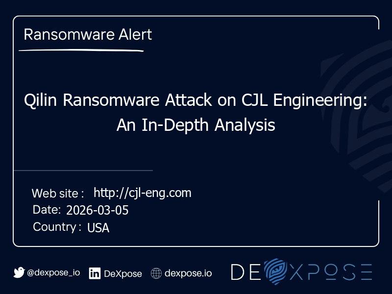 Qilin Ransomware Attack on CJL Engineering: An In-Depth Analysis