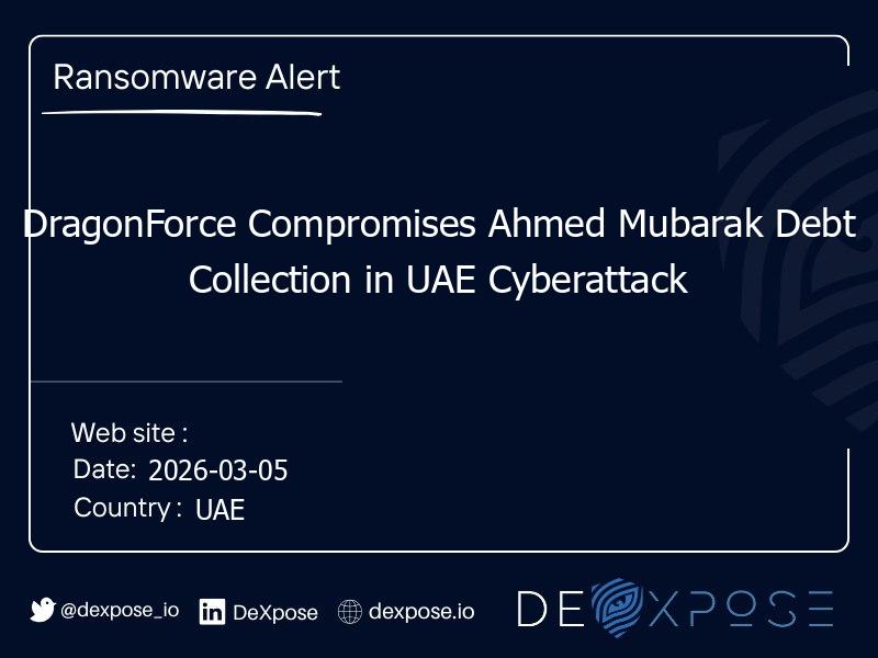 DragonForce Compromises Ahmed Mubarak Debt Collection in UAE Cyberattack