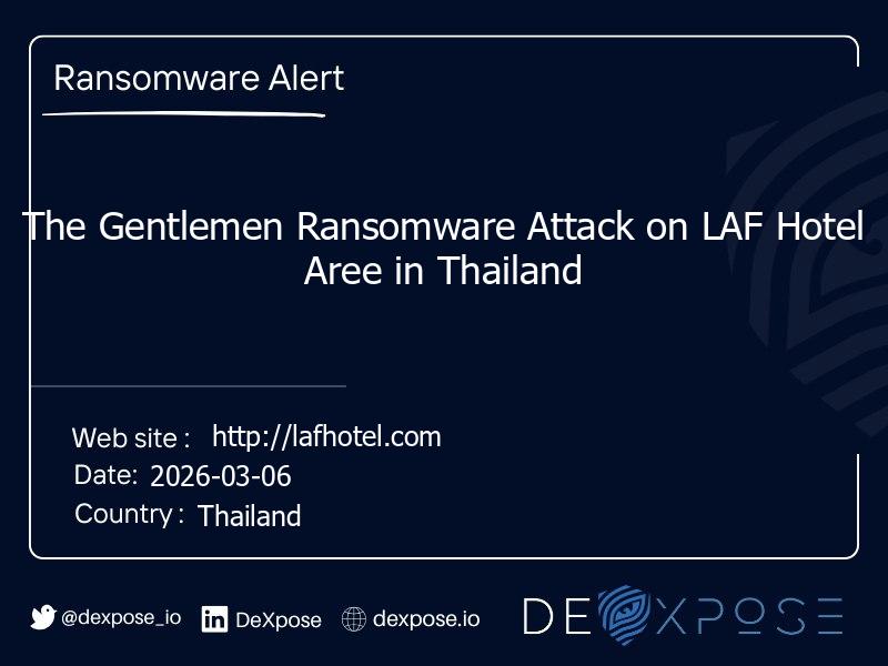 The Gentlemen Ransomware Attack on LAF Hotel Aree in Thailand