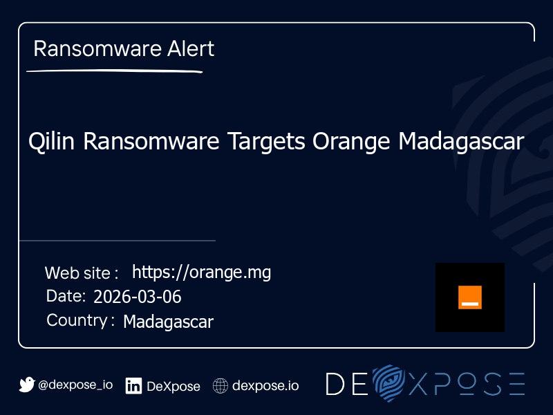 Qilin Ransomware Targets Orange Madagascar