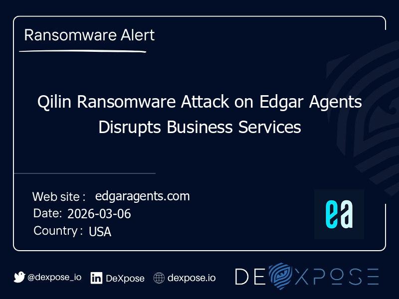 Qilin Ransomware Attack on Edgar Agents Disrupts Business Services