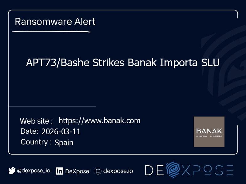 APT73/Bashe Strikes Banak Importa SLU