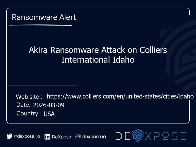 Akira Ransomware Attack on Colliers International Idaho