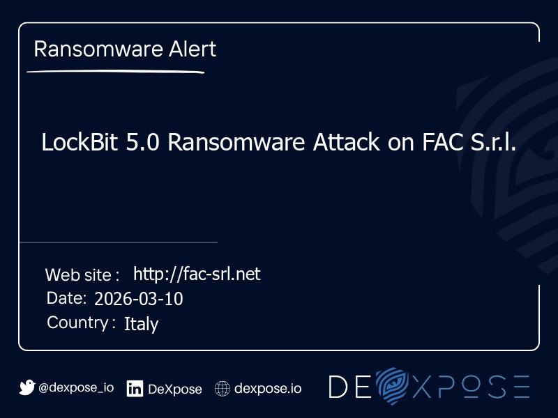 LockBit 5.0 Ransomware Attack on FAC S.r.l.